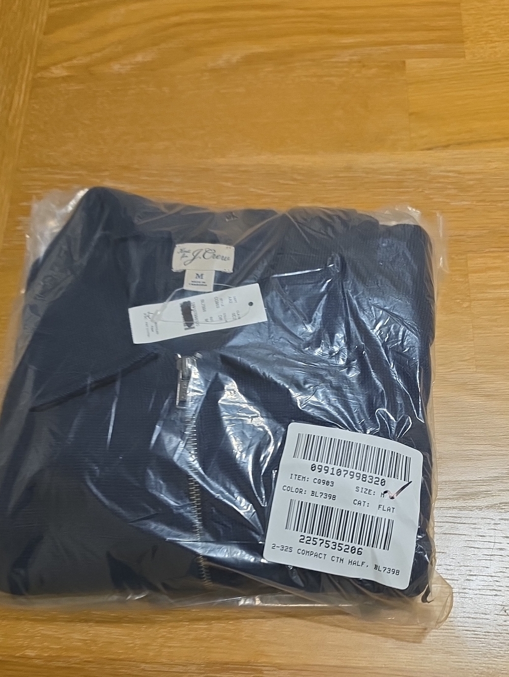 J. Crew Men’s Navy Zip Sweater